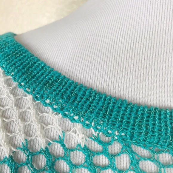 Tommy Bahama Beale Ming Jade Bold Stripe Open Knit Pullover Size Small - Picture 3 of 9